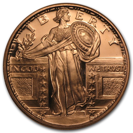 1 oz Copper Round - Standing Liberty 1 oz Copper Round - Standing Liberty